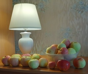 still life with apples