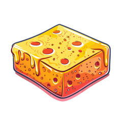Kitchen Sponge Cartoon, isolated on transparent background, HD, PNG 