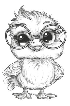 An owl with glasses on its head