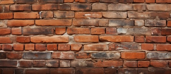 Close-up of a brick wall with a small opening