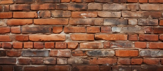 Fototapeta premium Close-up of a brick wall with a small opening
