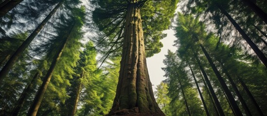 Fototapeta premium A tall tree in a forest
