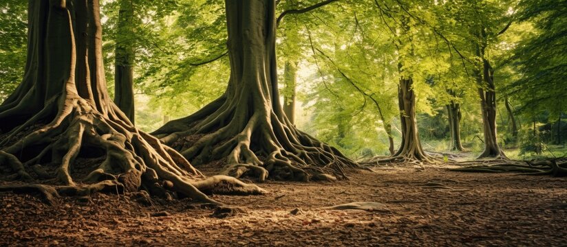 Big roots of a tree in the forest