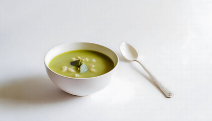 Lentil soup with minimalist style, copy space