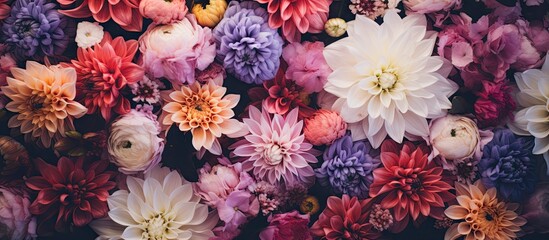 A vibrant bouquet of assorted multicolored flowers