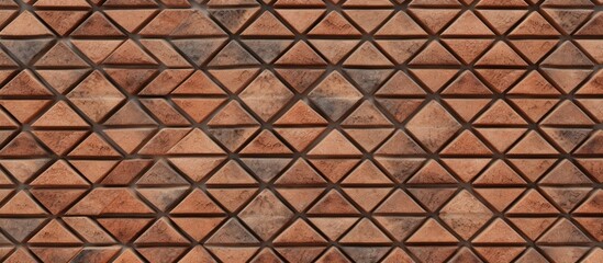 Close-up triangular pattern on brick wall