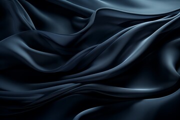 Obraz premium A close-up of dark fabric with deep wrinkles and soft lighting, highlighting the intricate folds and texture.