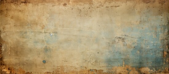 Wall with Blue and Brown Paint
