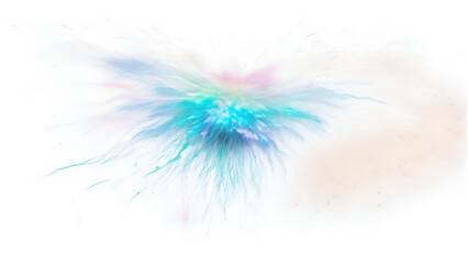 Mesmerizing of pastel-colored powder exploding in every direction