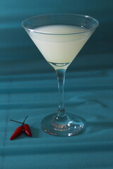 cocktail on blue