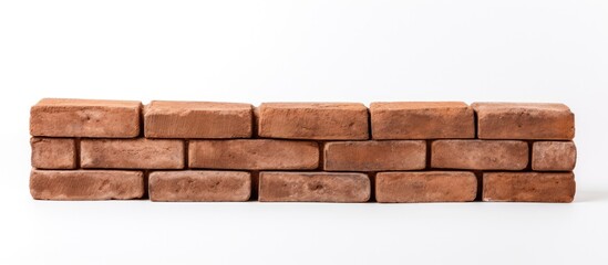Brick stack on white surface