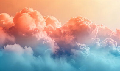 Majestic colorful cloudscape during sunset. Dramatic sky and cloud pattern for background and design - obrazy, fototapety, plakaty