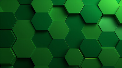 Fototapeta premium Emerald Hexagon Green: Abstract Pattern Background. Generative AI