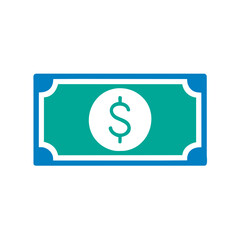 Dollar sign money icon vector symbol illustration on a Transparent Background