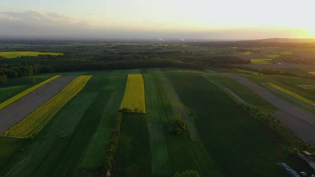 Beautiful Landscape Zimna Wodka Aerial View Poland
