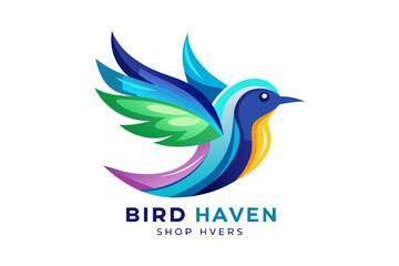Fototapeta na wymiar vibrant and memorable logo for bird haven shops 