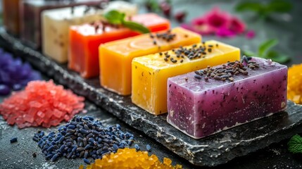 Two Soaps on Wooden Table