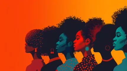 Fotobehang  Black Men and Women: Celebrating Black History Month © Aliyah