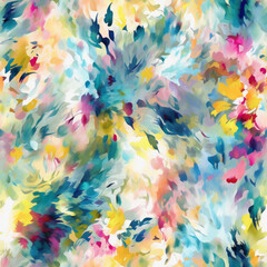Vibrant abstract painting with explosive color patterns. Seamless file. 
