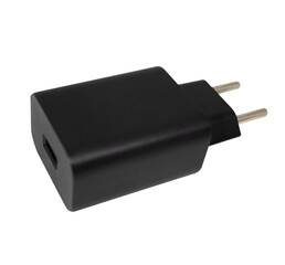 Smartphone charger on transparent background