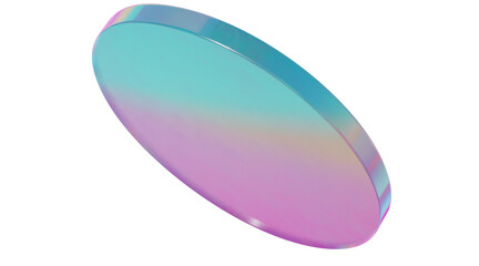 Abstract colored glass 3d holographic shape - 764260487