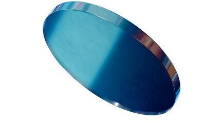 Abstract colored glass 3d holographic shape - 764260498