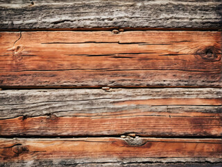 A rustic wooden board with a rough, textured surface fills the frame, its weathered appearance imbued with a sense of age and natural beauty. generative AI