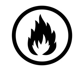 flame material warning sign