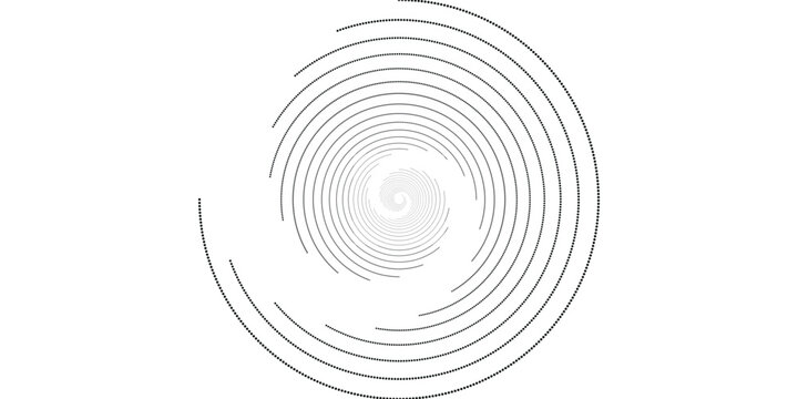 Halftone circular dotted frames set. Circle dots isolated on the white background.