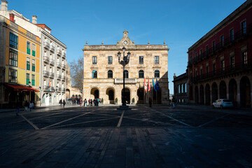 Fototapeta na wymiar Plaza Mayor de Gijón