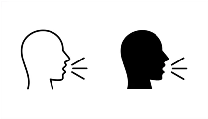 Fotobehang Cough line icon set, vector pictogram of flu or coronavirus symptom. vector illustration on white background © Ainul