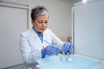 Patient Undergoing Diagnostic Examination in Clinic.