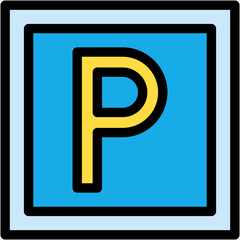 Parking, Signaling, Area, Letter P, Sign, Signal Icon