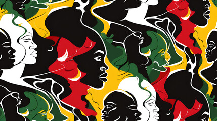  Vibrant African Face Silhouettes