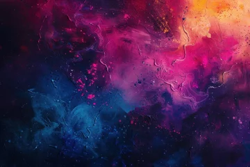 Foto op Aluminium Cosmos abstract background features a colorful and dreamy depiction of a galaxy nebula © MDHABIBUR