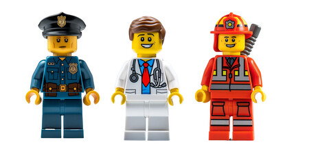 Naklejka premium Set of 3 lego uniformed services figures