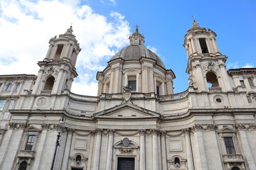 Fototapeta na wymiar Church Sant'Agnese in Agone at Piazza Navona in Rome, Italy 