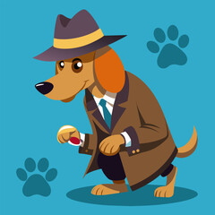 Vector Crime Hero: Detective Dog
