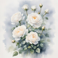 Obraz premium bouquet of white roses