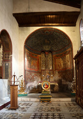 Interior of Basilica of Santa Maria in Cosmedin in Rome, Italy