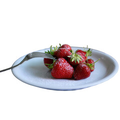 strawberries on a plate