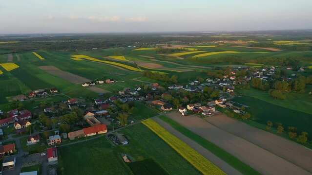Beautiful Landscape Zimna Wodka Aerial View Poland