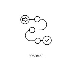 roadmap concept line icon. Simple element illustration. roadmap concept outline symbol design.