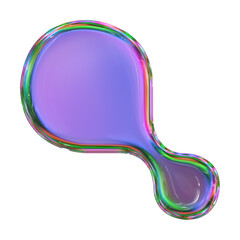 3d hologram abstract glass shape - 764272496