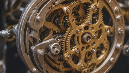 Mechanism Clock Gears Metal Watch