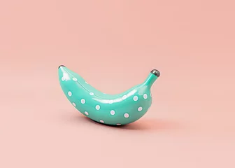 Foto op Canvas Blue banana with dots, creative minimalist summer composition, exotic, tropical fruit. © Biancaneve MoSt