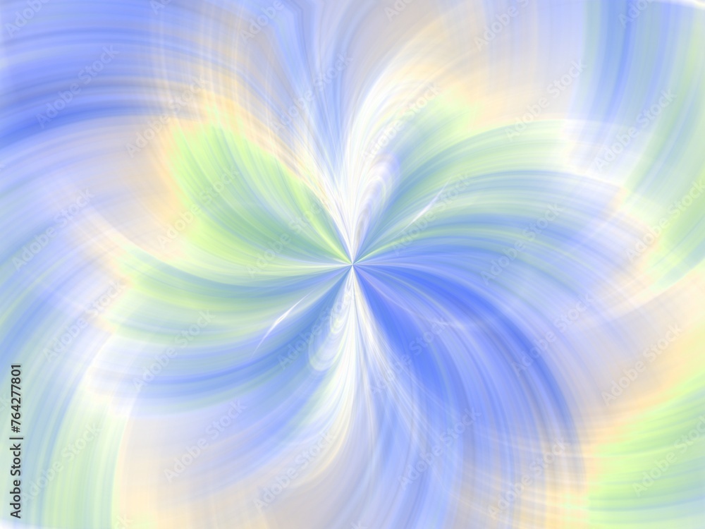 Poster background with effect of rays in motion, lines curves, waves, bends, lights, blur and depth in past