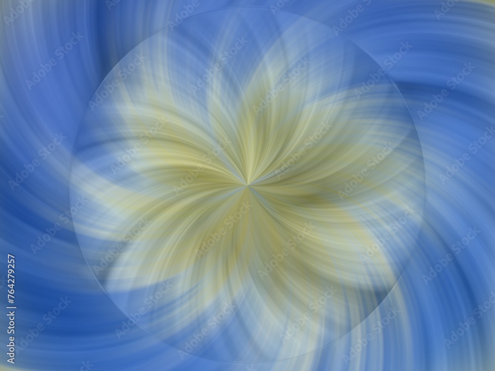 Poster background with circle shape, effect of rays in motion, lines curves, waves, bends, lights, blur and