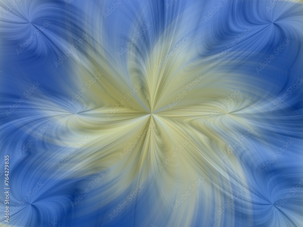 Poster background with effect of rays in motion, lines curves, waves, bends, lights, blur and depth with bl