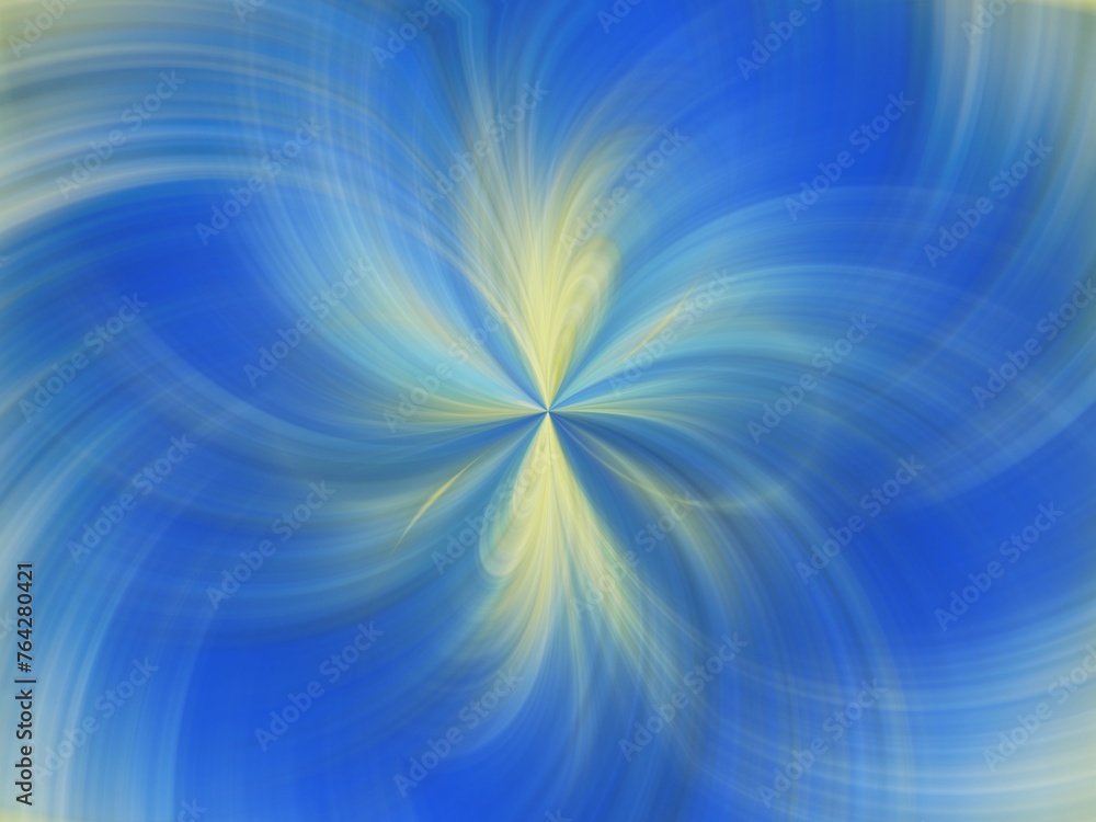 Poster background with effect of rays in motion, lines curves, waves, bends, lights, blur and depth with bl